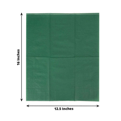 50 - Pack Paper Napkins Hunter Emerald Green - Soft Disposable 2 - Ply Dinner Napkins for Weddings - Bell Racket Store
