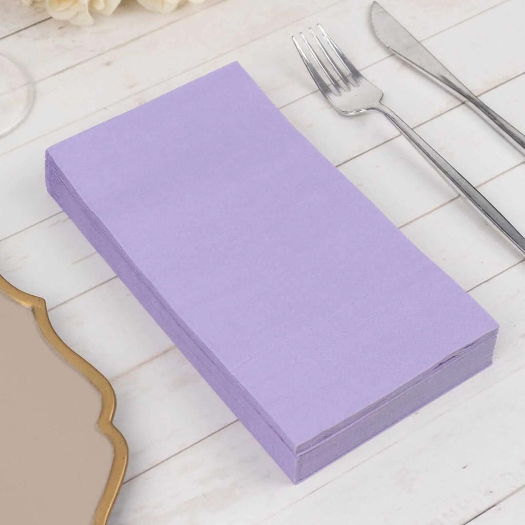50 - Pack Paper Napkins Lavender Lilac - Soft Disposable 2 - Ply Dinner Napkins for Weddings - Bell Racket Store
