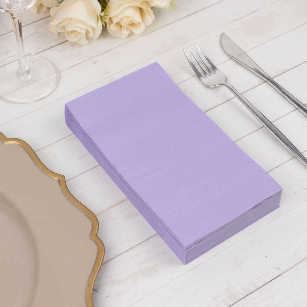 50 - Pack Paper Napkins Lavender Lilac - Soft Disposable 2 - Ply Dinner Napkins for Weddings - Bell Racket Store