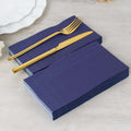 50 - Pack Paper Napkins Navy Blue - Soft Disposable 2 - Ply Dinner Napkins for Weddings - Bell Racket Store