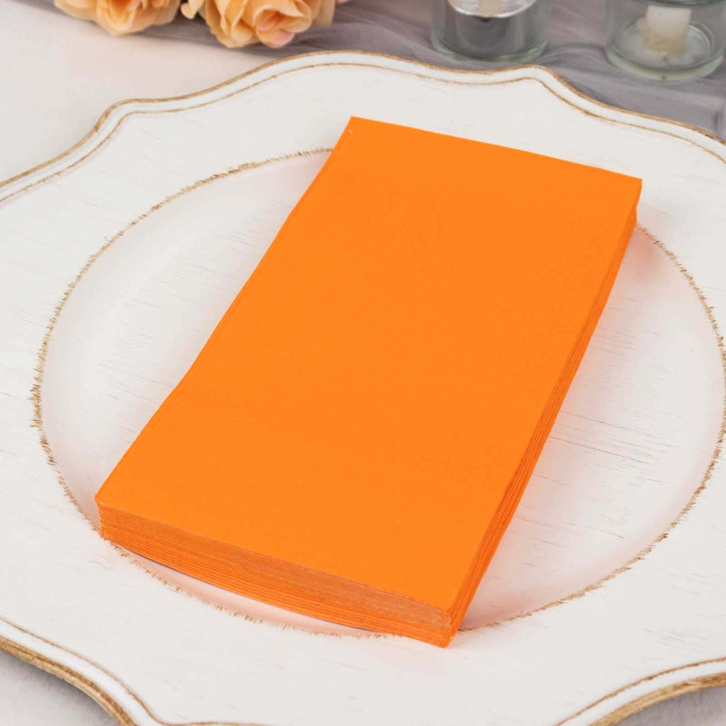 50 - Pack Paper Napkins Orange - Soft Disposable 2 - Ply Dinner Napkins for Weddings - Bell Racket Store