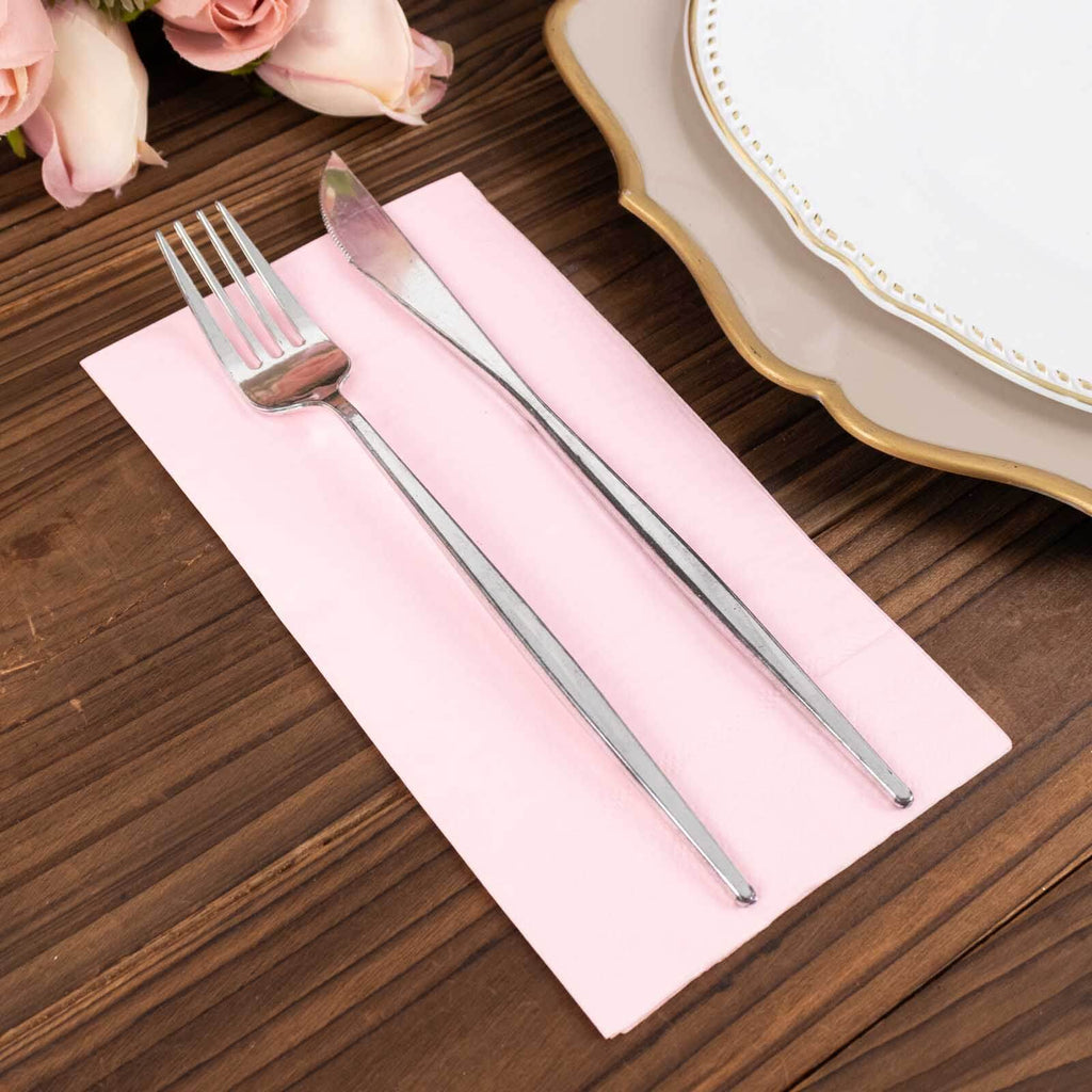 50 - Pack Paper Napkins Pink - Soft Disposable 2 - Ply Dinner Napkins for Weddings - Bell Racket Store