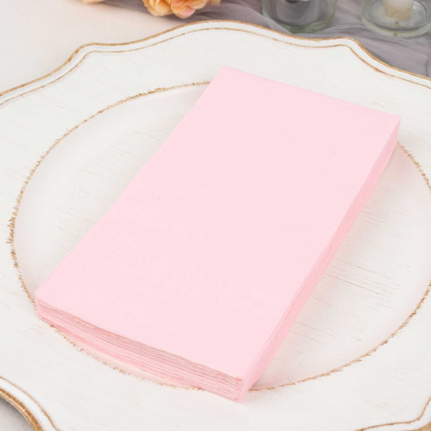 50 - Pack Paper Napkins Pink - Soft Disposable 2 - Ply Dinner Napkins for Weddings - Bell Racket Store