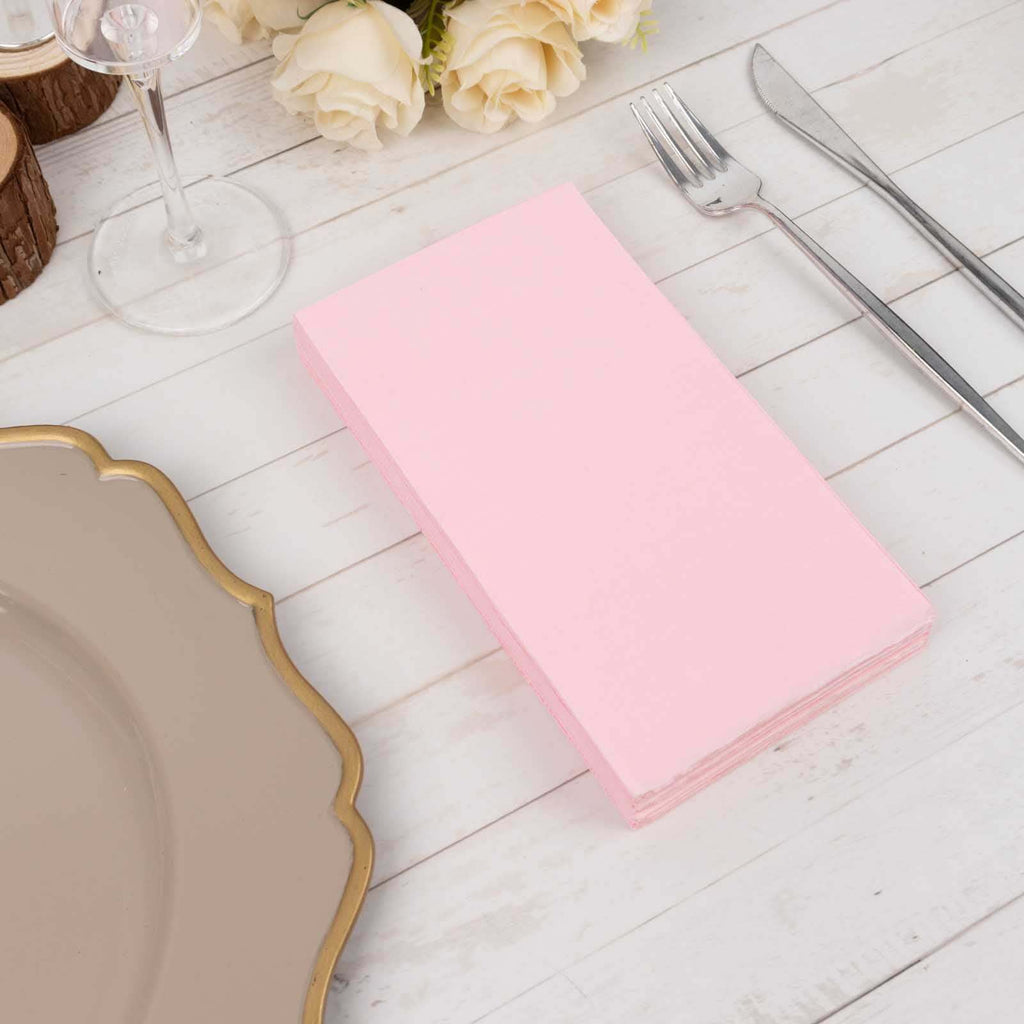 50 - Pack Paper Napkins Pink - Soft Disposable 2 - Ply Dinner Napkins for Weddings - Bell Racket Store