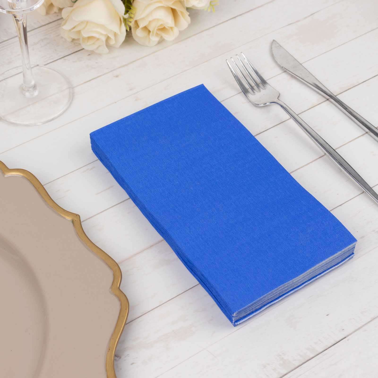 50 - Pack Paper Napkins Royal Blue - Soft Disposable 2 - Ply Dinner Napkins for Weddings - Bell Racket Store