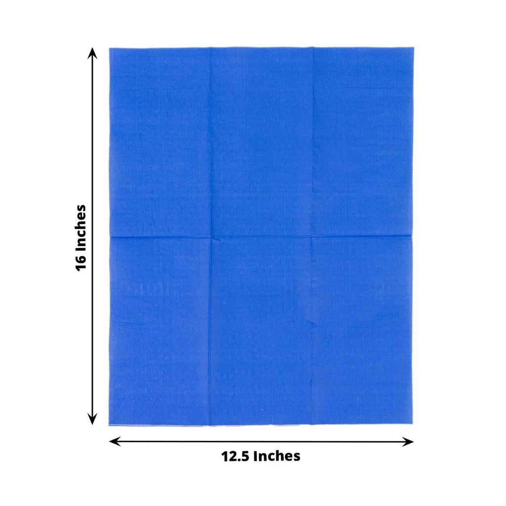 50 - Pack Paper Napkins Royal Blue - Soft Disposable 2 - Ply Dinner Napkins for Weddings - Bell Racket Store