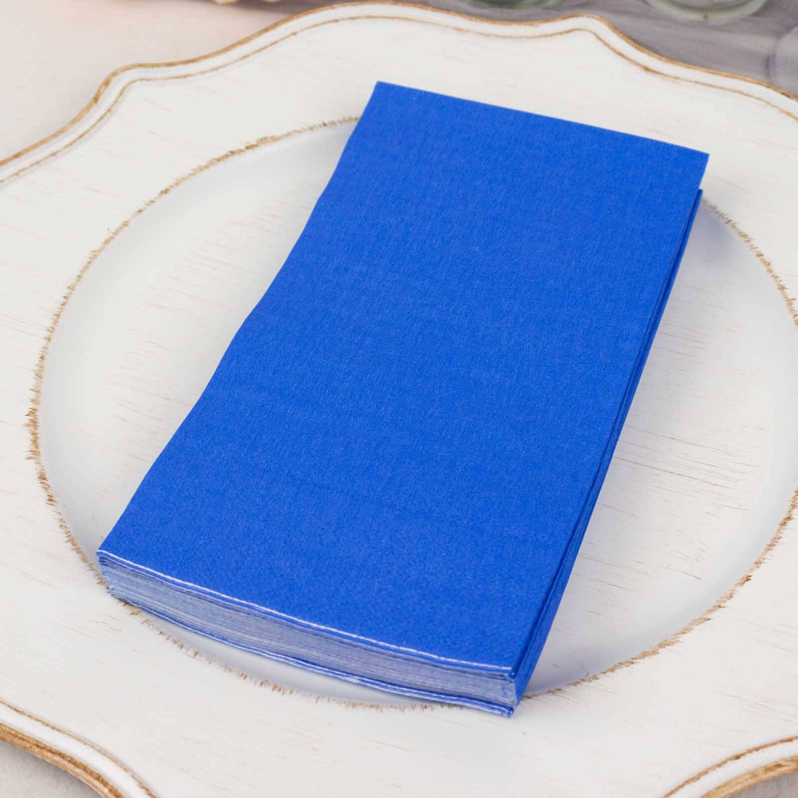 50 - Pack Paper Napkins Royal Blue - Soft Disposable 2 - Ply Dinner Napkins for Weddings - Bell Racket Store