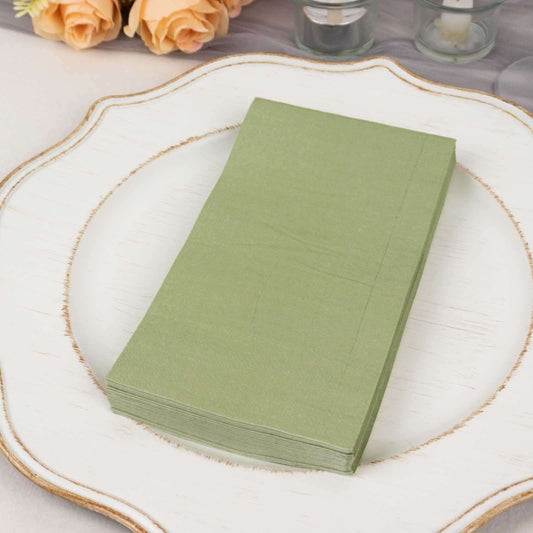 50 - Pack Paper Napkins Sage Green - Soft Disposable 2 - Ply Dinner Napkins for Weddings - Bell Racket Store