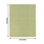 50 - Pack Paper Napkins Sage Green - Soft Disposable 2 - Ply Dinner Napkins for Weddings - Bell Racket Store