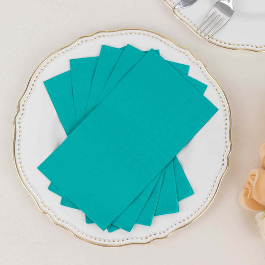 50 - Pack Paper Napkins Turquoise - Soft Disposable 2 - Ply Dinner Napkins for Weddings - Bell Racket Store