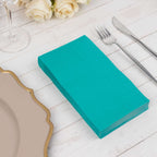 50 - Pack Paper Napkins Turquoise - Soft Disposable 2 - Ply Dinner Napkins for Weddings - Bell Racket Store