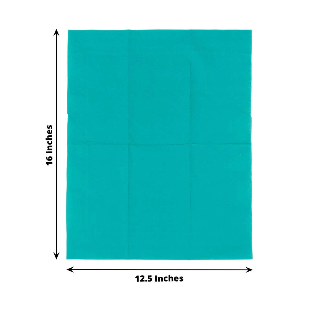 50 - Pack Paper Napkins Turquoise - Soft Disposable 2 - Ply Dinner Napkins for Weddings - Bell Racket Store