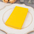 50 - Pack Paper Napkins Yellow - Soft Disposable 2 - Ply Dinner Napkins for Weddings - Bell Racket Store