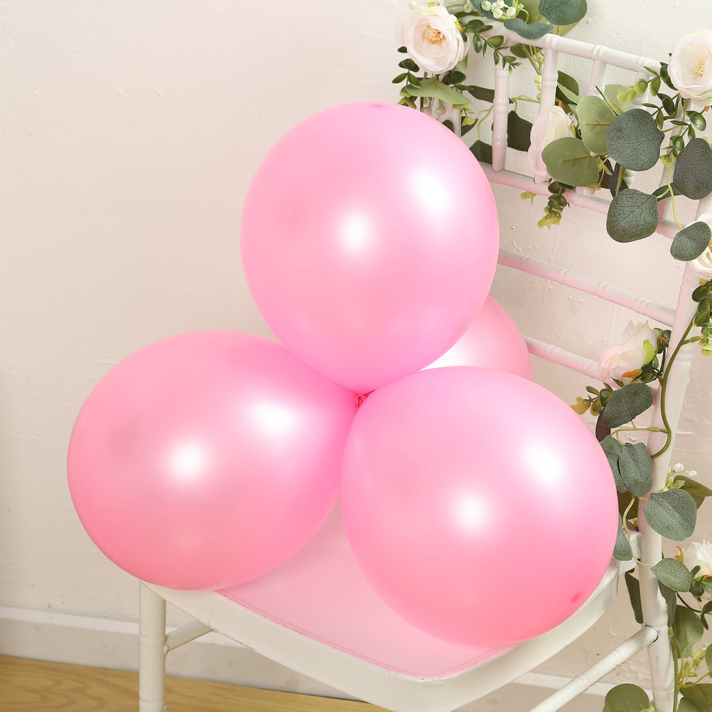 50 Pack Pink Biodegradable Balloons, 12" Thickened Extra Strong Eco - friendly Latex Helium Party Balloons - Bell Racket Store