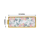 50 Pack Pink Peony Floral Paper Napkin Holder Bands with Gold Edge, Disposable Napkin Rings - 1.5" - Bell Racket Store