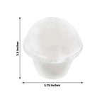 50 - Pack Plastic Dessert Parfait Cups Clear Dome Lid - Perfect for Ice Cream 7oz - Bell Racket Store