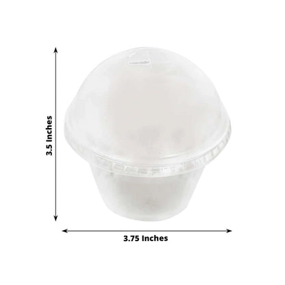50 - Pack Plastic Dessert Parfait Cups Clear Dome Lid - Perfect for Ice Cream 7oz - Bell Racket Store