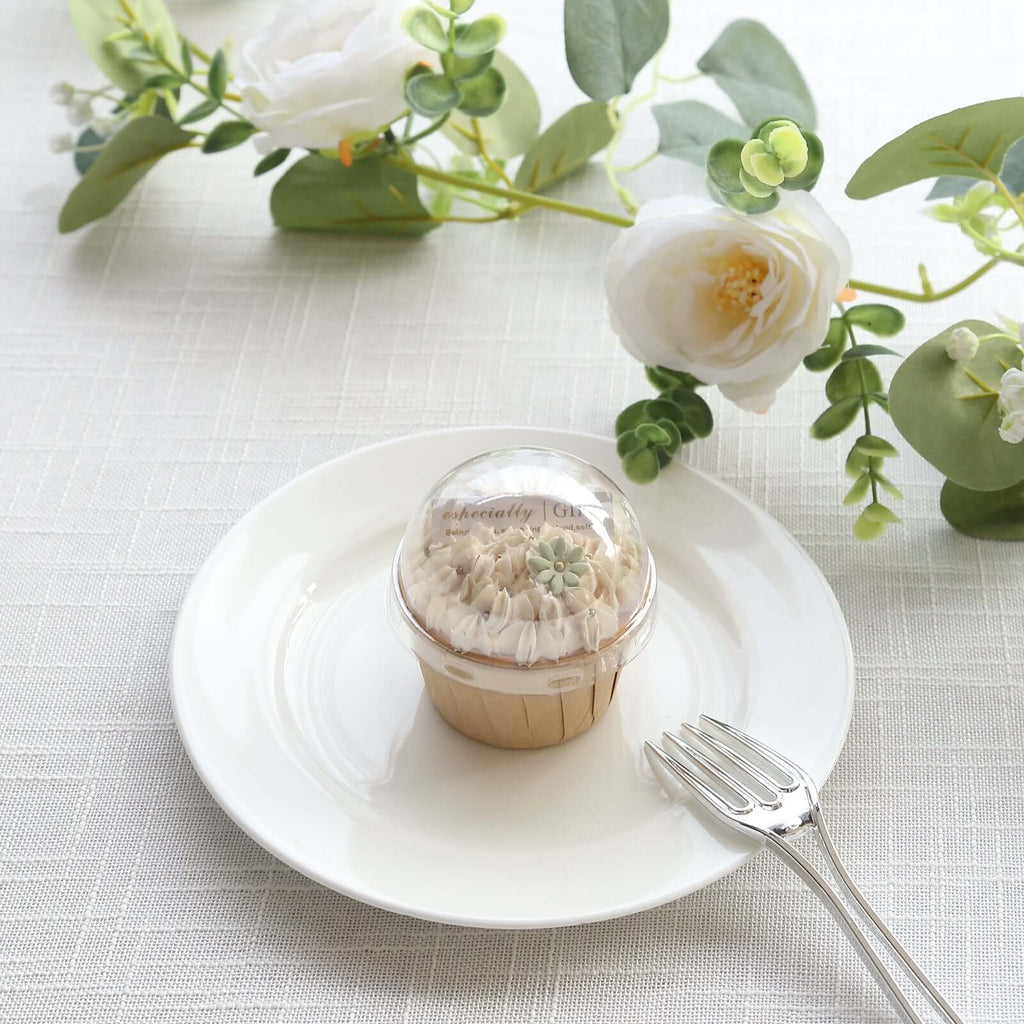 50 - Pack Plastic Dome Lids For Cupcake Liners Clear - Food Safe Disposable Baking Cake Cup Lids for Dessert Buffets Bakery Displays & Party Favors 3" - Bell Racket Store