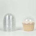 50 - Pack Plastic Dome Lids For Cupcake Liners Clear - Food Safe Disposable Baking Cake Cup Lids for Dessert Buffets Bakery Displays & Party Favors 3" - Bell Racket Store