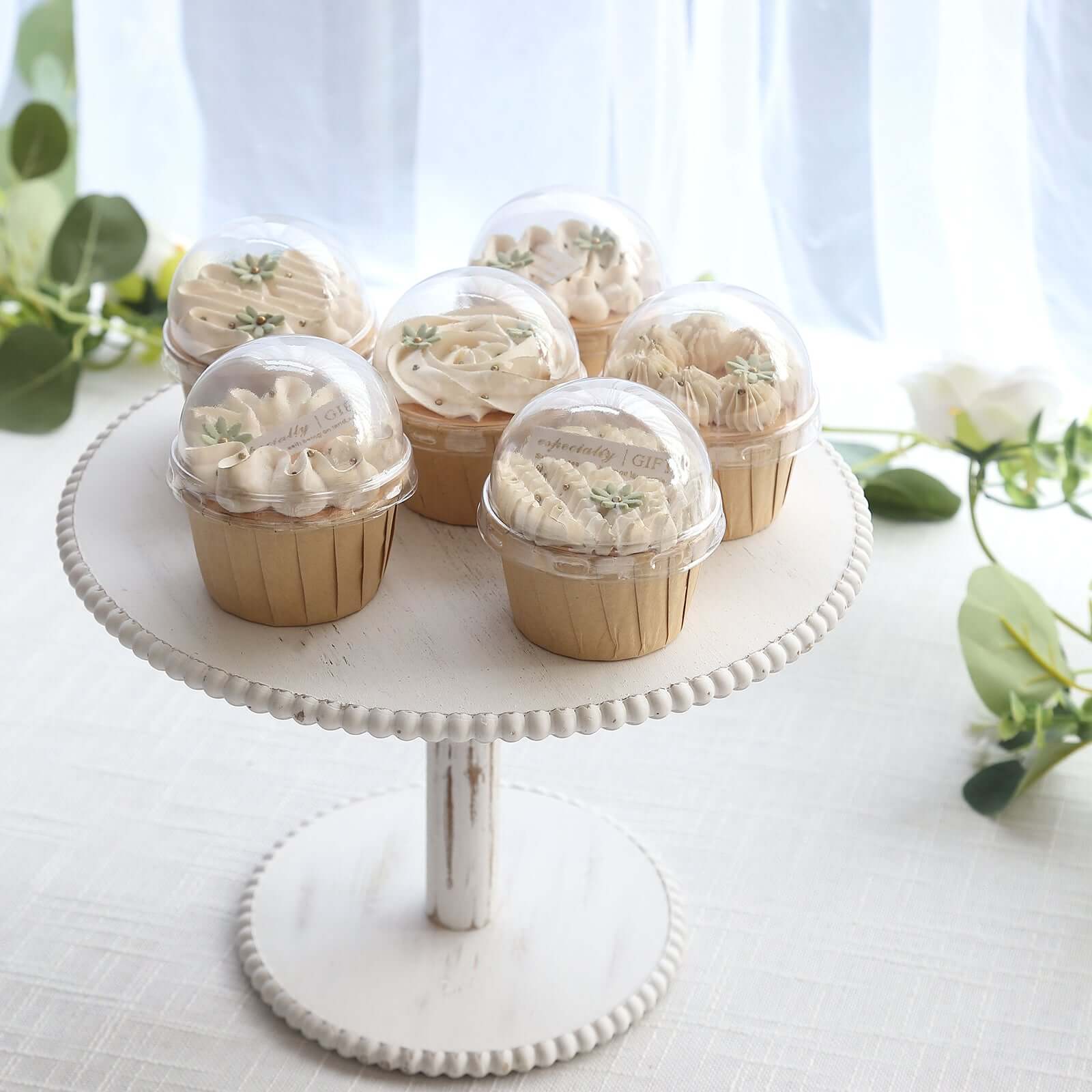 50 - Pack Plastic Dome Lids For Cupcake Liners Clear - Food Safe Disposable Baking Cake Cup Lids for Dessert Buffets Bakery Displays & Party Favors 3" - Bell Racket Store