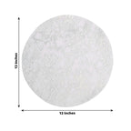 50 - Pack Table Placemats Foil Design Metallic Silver Round - Mesh Disposable Shiny Dining Mats 13" - Bell Racket Store