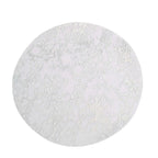 50 - Pack Table Placemats Foil Design Metallic Silver Round - Mesh Disposable Shiny Dining Mats 13" - Bell Racket Store