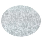 50 - Pack Table Placemats Glitter Design Metallic Silver Round - Mesh Polyester Disposable Mats 13" - Bell Racket Store