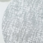 50 - Pack Table Placemats Glitter Design Metallic Silver Round - Mesh Polyester Disposable Mats 13" - Bell Racket Store