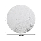 50 - Pack Table Placemats Sequin Design Metallic Silver Round - Mesh Disposable Dust - Free Dining Mats 13" - Bell Racket Store