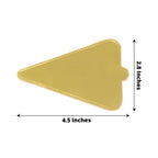 50 - Pack Triangle Cake Boards in Gold Cardboard - Grease Proof Mini Paper Trays for Pastries Cupcakes & Dessert Slices 2.8"x 4.5" - Bell Racket Store