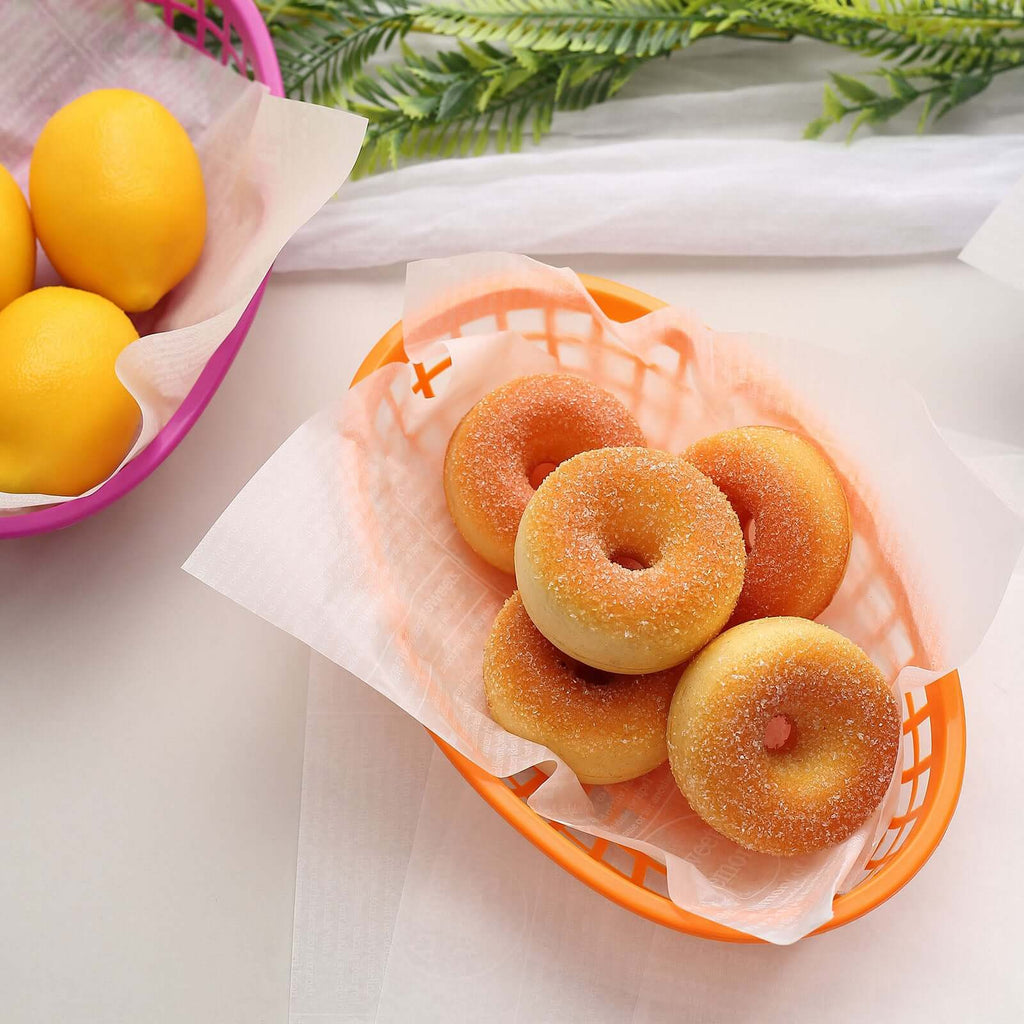 50 - Pack Wax Paper Basket Liners Rectangle Design White - Great for Food Presentation and Wrapping 9"x10" 35GSM - Bell Racket Store