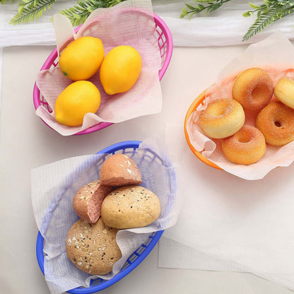 50 - Pack Wax Paper Basket Liners Rectangle Design White - Great for Food Presentation and Wrapping 9"x10" 35GSM - Bell Racket Store