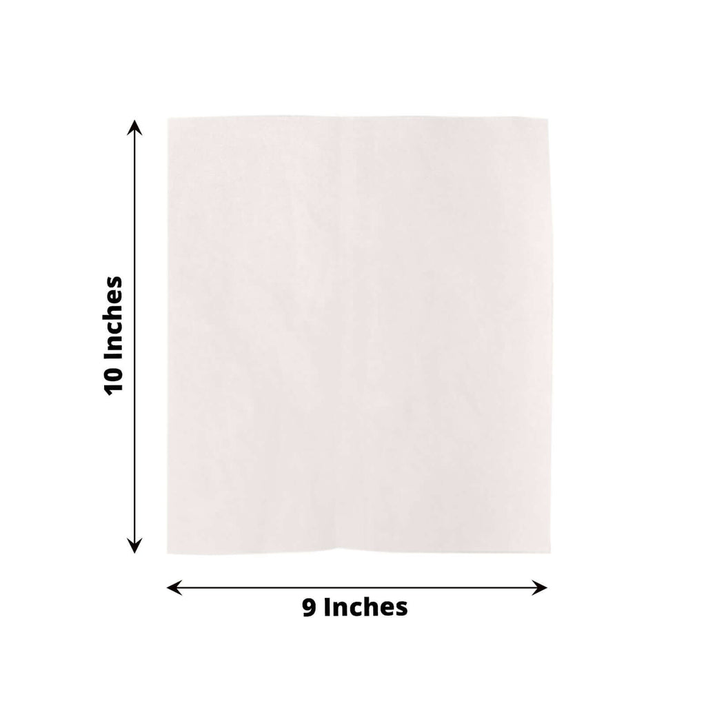 50 - Pack Wax Paper Basket Liners Rectangle Design White - Great for Food Presentation and Wrapping 9"x10" 35GSM - Bell Racket Store