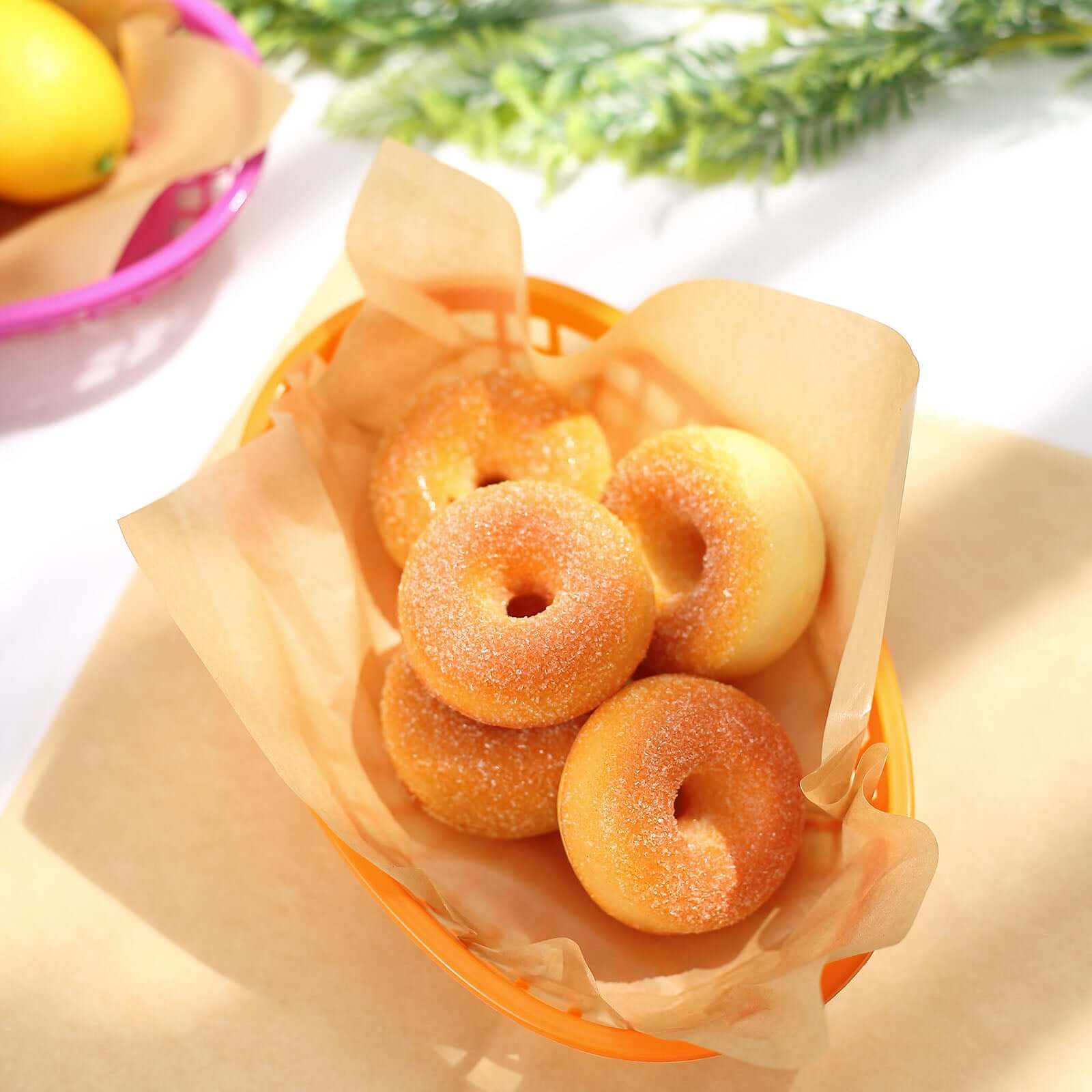 50 - Pack Wax Paper Basket Liners Square Design Natural Brown - Perfect for Sandwiches and Food Wrapping 12" 40GSM - Bell Racket Store