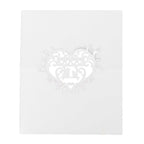50 - Pack Wedding Place Cards with Laser Cut Hollow Heart Design White - Printable Reservation Seating Tent Cards 210 GSM - Bell Racket Store