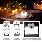 50 - Pack Wedding Place Cards with Laser Cut Hollow Heart Design White - Printable Reservation Seating Tent Cards 210 GSM - Bell Racket Store