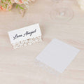 50 - Pack Wedding Place Cards with Laser Cut Leaf Vine Design White - Printable Reservation Seating Tent Cards 210 GSM - Bell Racket Store