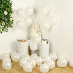 50 Pack White Biodegradable Balloons, 12" Thickened Extra Strong Eco - friendly Latex Helium Party Balloons - Bell Racket Store