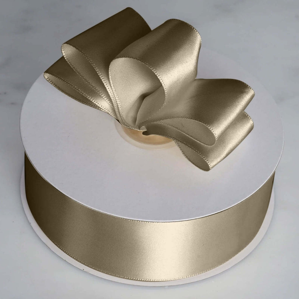 50 Yards 1.5" Dusty Sage Green Single Face Decorative Satin Ribbon - Bell Racket Store