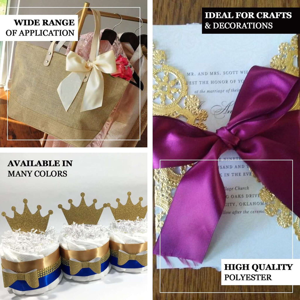 50 Yards 1.5" Nude Single Face Decorative Satin Ribbon - Bell Racket Store