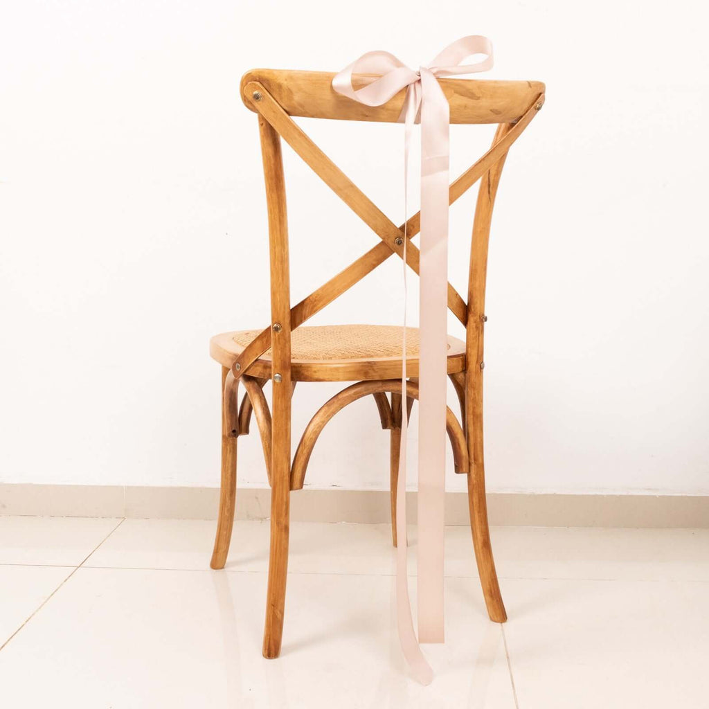 50 Yards 1.5" Nude Single Face Decorative Satin Ribbon - Bell Racket Store