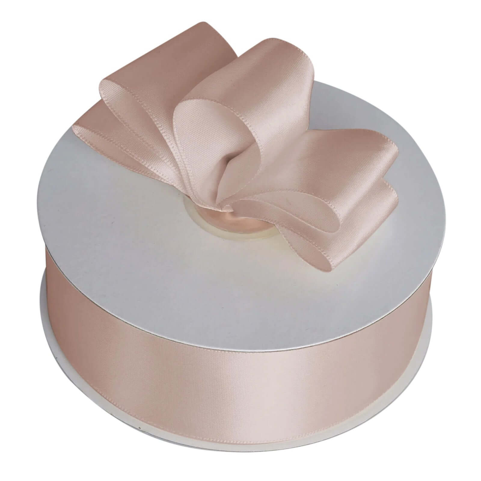 50 Yards 1.5" Nude Single Face Decorative Satin Ribbon - Bell Racket Store