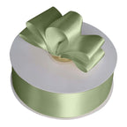 50 Yards 1.5" Sage Green Single Face Decorative Satin Ribbon - Bell Racket Store