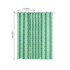 2 Pack White Mint Lattice Print Thermal Blackout Curtains With Chrome Grommet Window Treatment Panels - 52"x108"