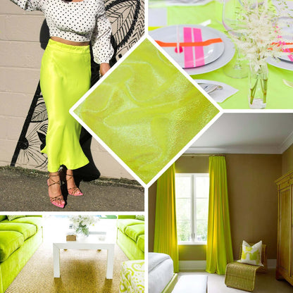 54" x 10 Yards Yellow Glossy Polyester Fabric Roll - NestOCart