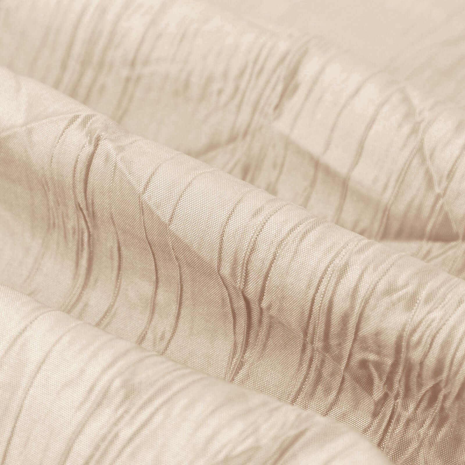 54"x10 Yards Beige Accordion Crinkle Taffeta Fabric Bolt - Bell Racket Store