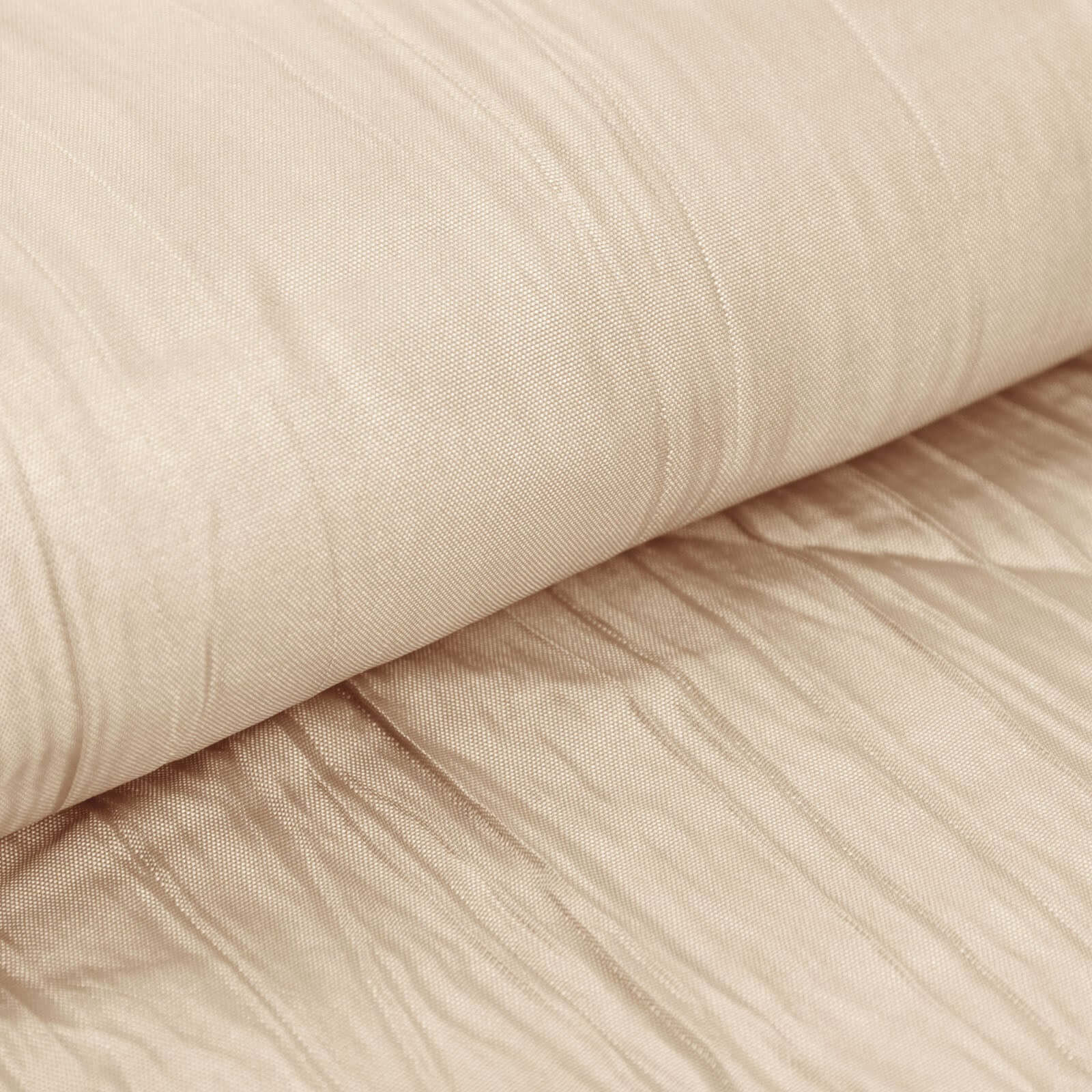 54"x10 Yards Beige Accordion Crinkle Taffeta Fabric Bolt - Bell Racket Store
