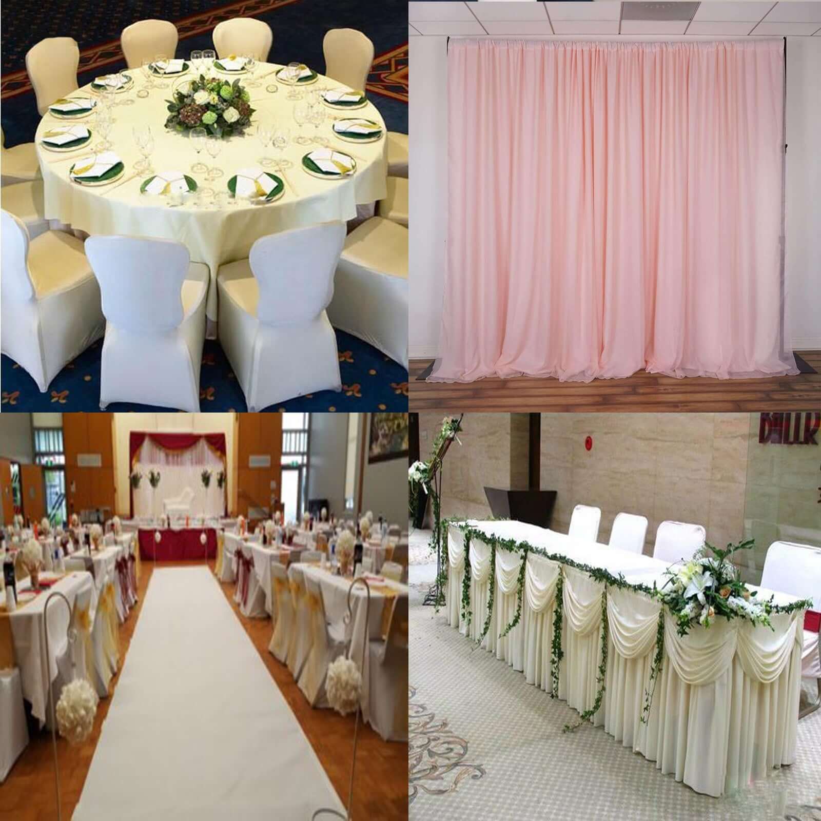 54"x10 Yards Beige Polyester Fabric Bolt, DIY Craft Fabric Roll - NestOCart