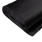 54"x10 Yards Black Lamour Satin Fabric Bolt, Heavy Matte Satin Fabric By The Yard - Bell Racket Store