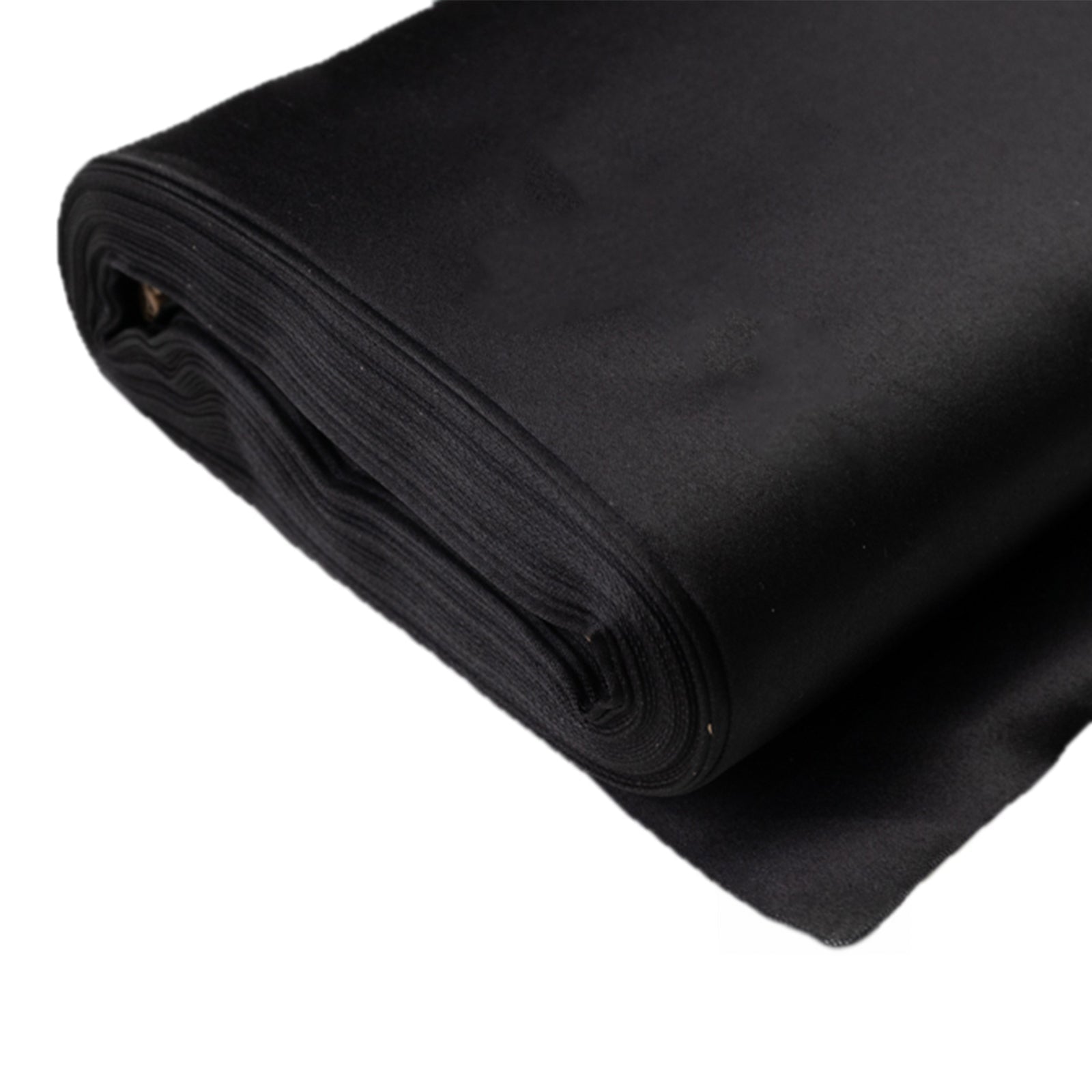 54"x10 Yards Black Lamour Satin Fabric Bolt, Heavy Matte Satin Fabric By The Yard - Bell Racket Store